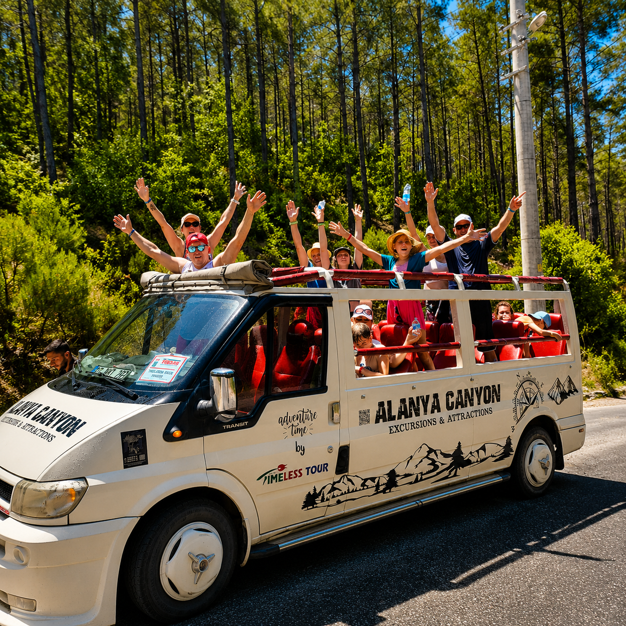 Cabrio Bussafari in Alanya voor Gezinnen & Kinderen